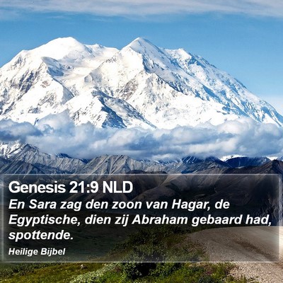 Genesis 21:9 NLD Bible Verse Image