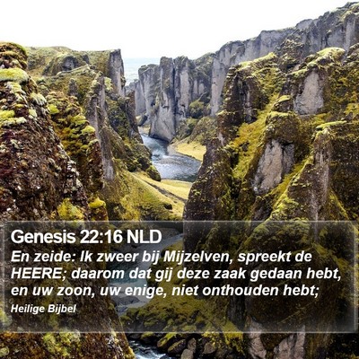 Genesis 22:16 NLD Bible Verse Image