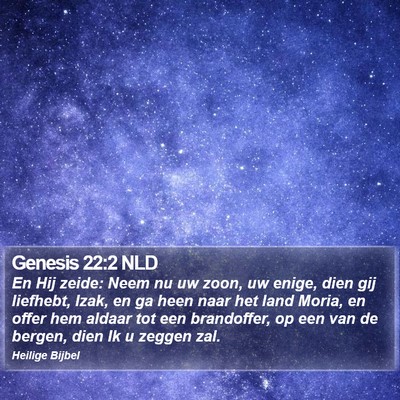 Genesis 22:2 NLD Bible Verse Image