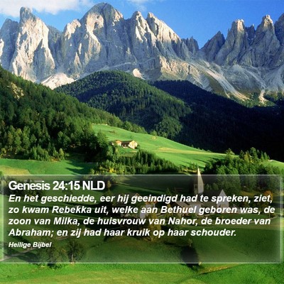 Genesis 24:15 NLD Bible Verse Image