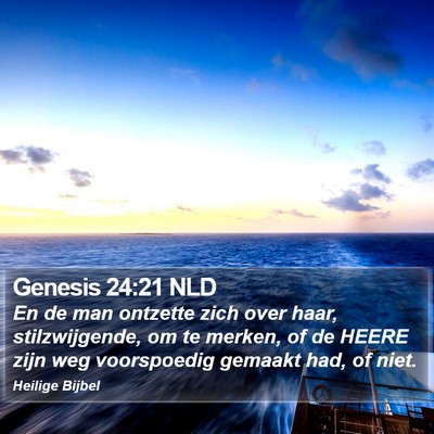 Genesis 24:21 NLD Bible Verse Image