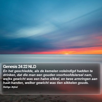 Genesis 24:22 NLD Bible Verse Image