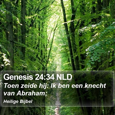 Genesis 24:34 NLD Bible Verse Image