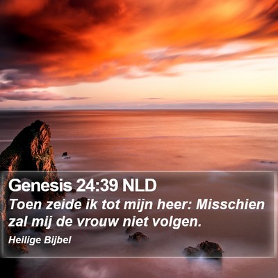 Genesis 24:39 NLD Bible Verse Image