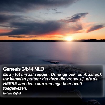 Genesis 24:44 NLD Bible Verse Image
