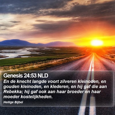 Genesis 24:53 NLD Bible Verse Image