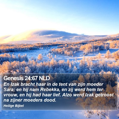 Genesis 24:67 NLD Bible Verse Image