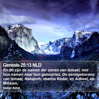 Genesis 25:13 NLD Bible Verse Image