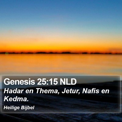 Genesis 25:15 NLD Bible Verse Image