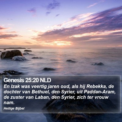 Genesis 25:20 NLD Bible Verse Image