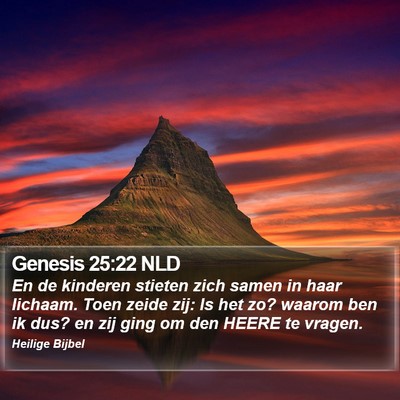 Genesis 25:22 NLD Bible Verse Image