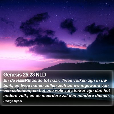 Genesis 25:23 NLD Bible Verse Image