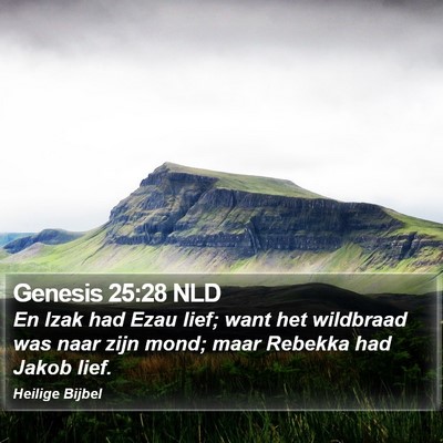 Genesis 25:28 NLD Bible Verse Image