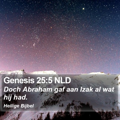 Genesis 25:5 NLD Bible Verse Image