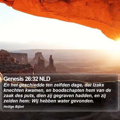 Genesis 26:32 NLD Bible Verse Image