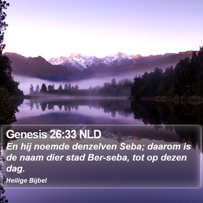 Genesis 26:33 NLD Bible Verse Image