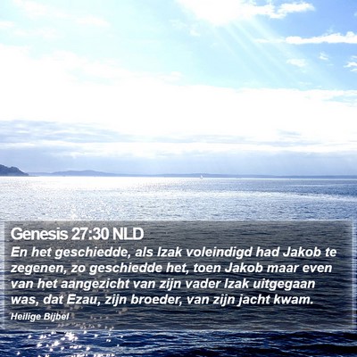 Genesis 27:30 NLD Bible Verse Image