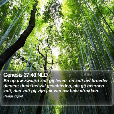 Genesis 27:40 NLD Bible Verse Image