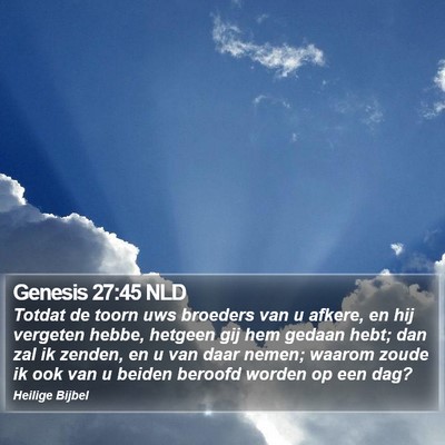 Genesis 27:45 NLD Bible Verse Image