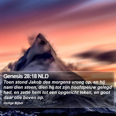 Genesis 28:18 NLD Bible Verse Image