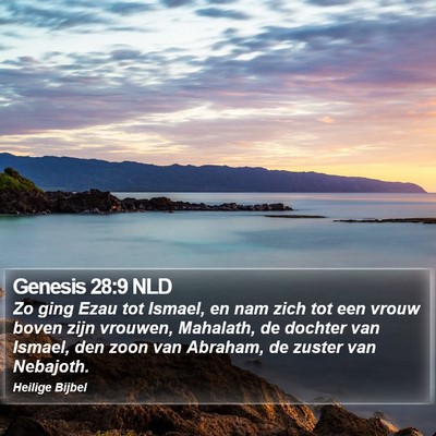 Genesis 28:9 NLD Bible Verse Image