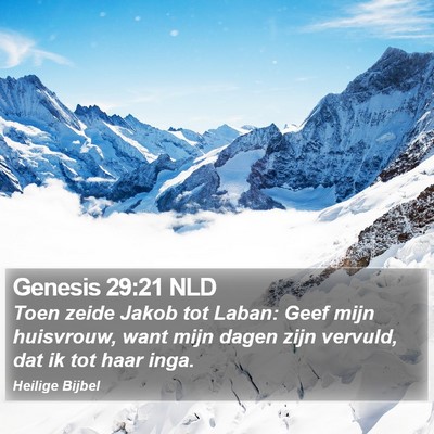 Genesis 29:21 NLD Bible Verse Image