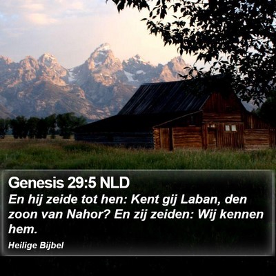 Genesis 29:5 NLD Bible Verse Image
