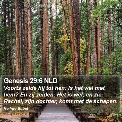 Genesis 29:6 NLD Bible Verse Image