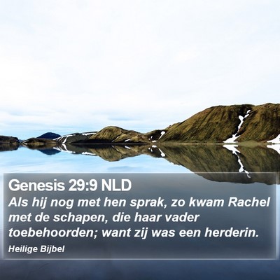 Genesis 29:9 NLD Bible Verse Image