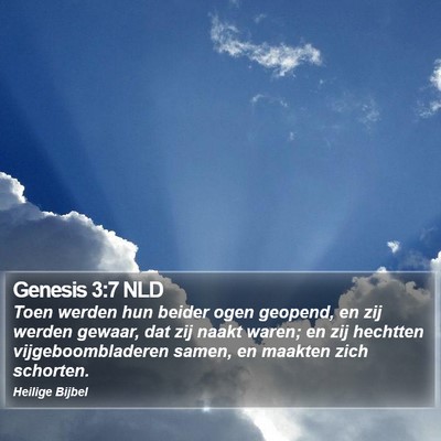Genesis 3:7 NLD Bible Verse Image