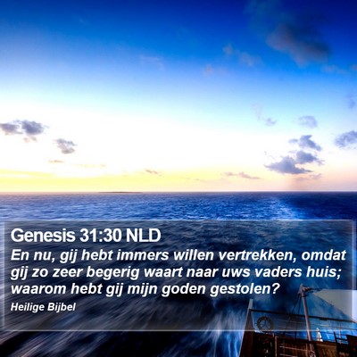Genesis 31:30 NLD Bible Verse Image