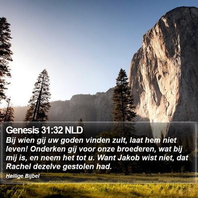 Genesis 31:32 NLD Bible Verse Image