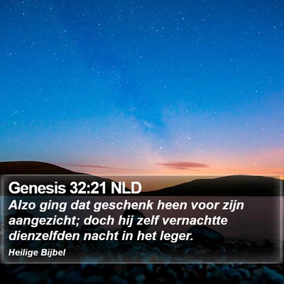 Genesis 32:21 NLD Bible Verse Image
