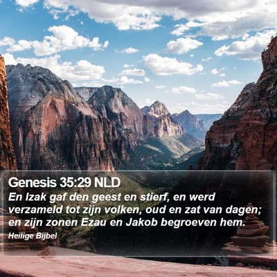 Genesis 35:29 NLD Bible Verse Image