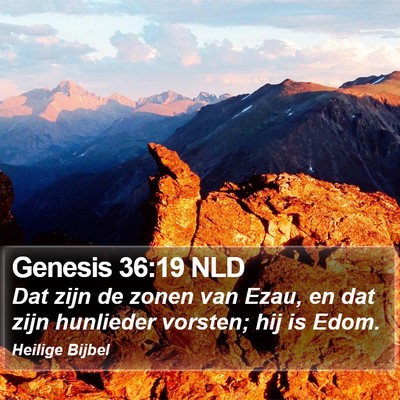Genesis 36:19 NLD Bible Verse Image