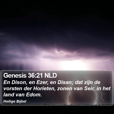 Genesis 36:21 NLD Bible Verse Image