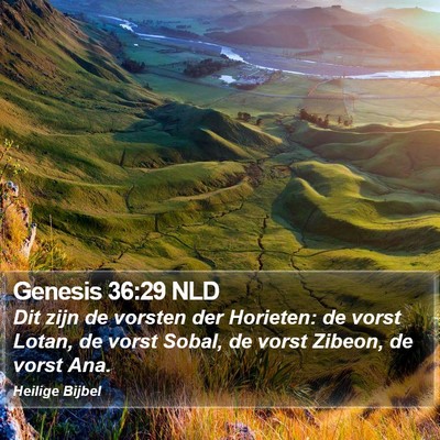 Genesis 36:29 NLD Bible Verse Image