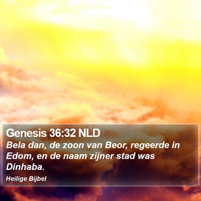 Genesis 36:32 NLD Bible Verse Image