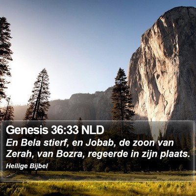 Genesis 36:33 NLD Bible Verse Image