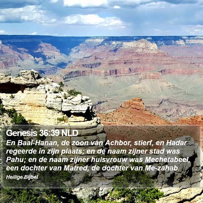 Genesis 36:39 NLD Bible Verse Image