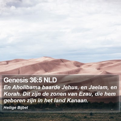 Genesis 36:5 NLD Bible Verse Image