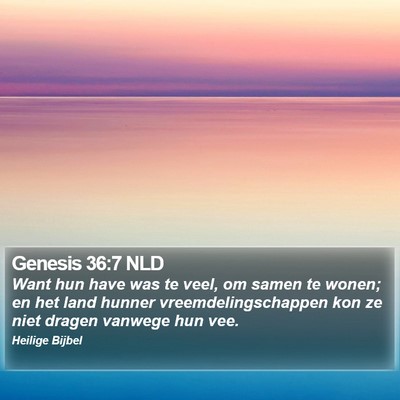 Genesis 36:7 NLD Bible Verse Image