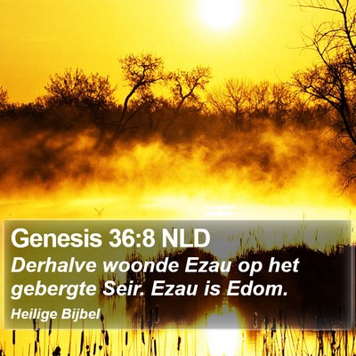 Genesis 36:8 NLD Bible Verse Image