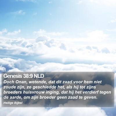 Genesis 38:9 NLD Bible Verse Image