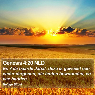 Genesis 4:20 NLD Bible Verse Image