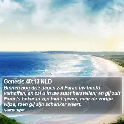 Genesis 40:13 NLD Bible Verse Image