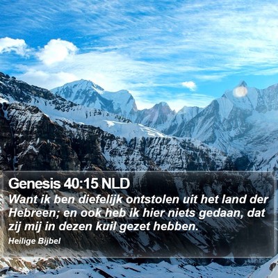 Genesis 40:15 NLD Bible Verse Image