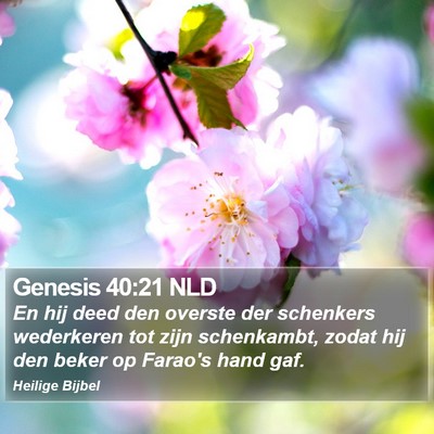 Genesis 40:21 NLD Bible Verse Image
