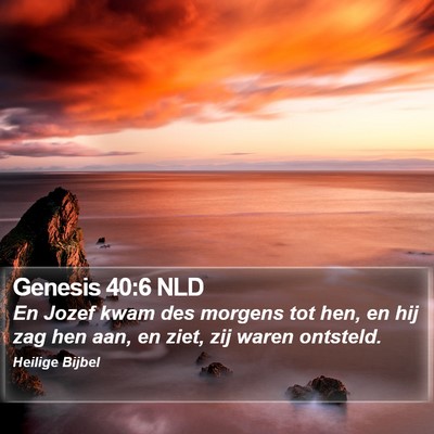 Genesis 40:6 NLD Bible Verse Image