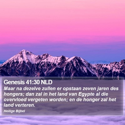 Genesis 41:30 NLD Bible Verse Image